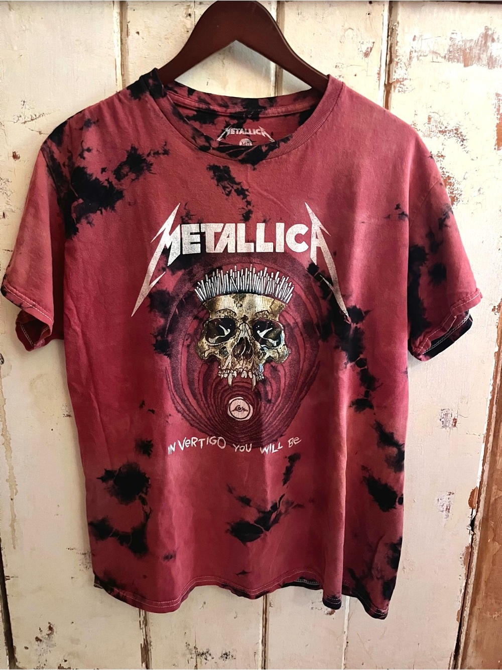 Metallica Graphic Band Tee - Maroon Tie-Dye